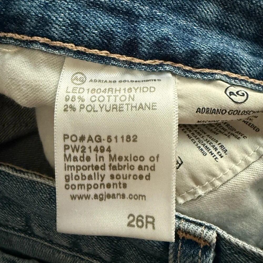 Ag Adriano Goldschmied Womens Jean Nikki Shorts Jorts Distressed Mid Rise Sz 26R